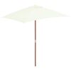 vidaXL Parasol d'ext&eacute;rieur avec m&acirc;t en bois 150x200 cm Sable