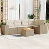 vidaXL Salon de jardin avec coussins 6 pcs beige r&eacute;sine tress&eacute;e