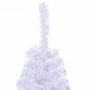 vidaXL Sapin de No&euml;l artificiel moiti&eacute; avec support blanc 150 cm PVC