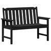 vidaXL Banc de jardin Noir 120 x 59 x 88 cm HDPE