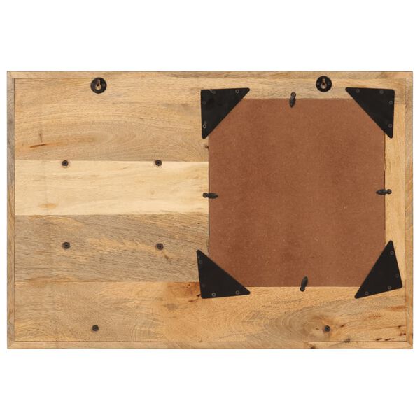 vidaXL Miroir avec &eacute;tag&egrave;res 80x8x55 cm verre et bois massif manguier