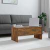 vidaXL Table basse Ch&ecirc;ne fum&eacute; 102x50,5x46,5 cm Bois d'ing&eacute;nierie