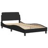 vidaXL Cadre de lit sans matelas Hvar noir 100x203 cm similicuir