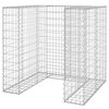 vidaXL Mur en gabion pour poubelle Acier galvanisé 110x100x110 cm