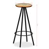 vidaXL Ensemble de bar 3 pcs Bois de récupération massif