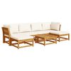 vidaXL Salon de jardin avec coussins 7 pcs bois massif d'acacia