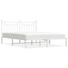 vidaXL Cadre de lit métal sans matelas et tête de lit blanc 183x213 cm