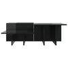 vidaXL Tables basses 2 pcs noir brillant bois d'ing&eacute;nierie