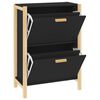 vidaXL Armoire &agrave; chaussures Noir 57,5x33x80 cm Bois d'ing&eacute;nierie