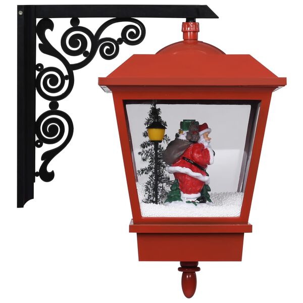 vidaXL Lampe murale de No&euml;l lumi&egrave;res LED et P&egrave;re No&euml;l Rouge 40x27x45cm