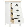 vidaXL Buffet Hill Blanc 46x35x80 cm Bois de pin solide