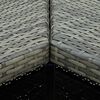 vidaXL Ensemble de bar de jardin 4 pcs et coussins R&eacute;sine tress&eacute;e Gris