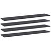 vidaXL Panneaux de biblioth&egrave;que 4 pcs Gris 100x20x1,5 cm Agglom&eacute;r&eacute;