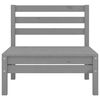 vidaXL Canapés centraux de jardin 2 pcs gris bois de pin massif