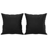 vidaXL Coussins d&eacute;coratifs lot de 2 Noir 40x40 cm Similicuir