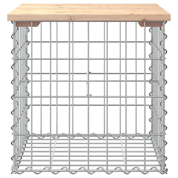 vidaXL Banc de jardin design de gabion 43x44x42 cm bois massif de pin