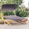 vidaXL Lit repos et auvent 165x203x126 cm Bois courb&eacute; Anthracite