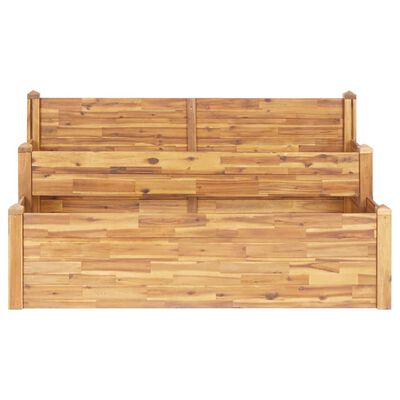 vidaXL Jardinière à 2 niveaux 160x75x84 cm Bois massif d'acacia