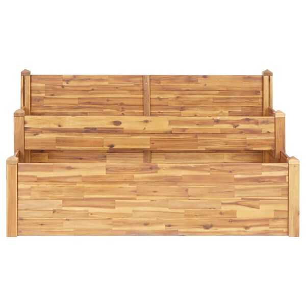 vidaXL Jardini&egrave;re &agrave; 2 niveaux 160x75x84 cm Bois massif d'acacia