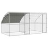 vidaXL Cage &agrave; poules 2 pcs Argent&eacute; 400 x 200 x 200 cm Acier et PE