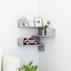 vidaXL &Eacute;tag&egrave;re murale d'angle Gris b&eacute;ton 40x40x50 cm Bois d&rsquo;ing&eacute;nierie