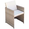 vidaXL Chaises de jardin lot de 2 avec coussins R&eacute;sine tress&eacute;e Beige