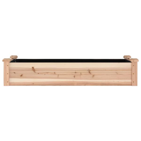 vidaXL Lit sur&eacute;lev&eacute; de jardin doublure 120x45x25 cm bois massif sapin