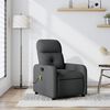vidaXL Fauteuil inclinable de massage gris fonc&eacute; tissu