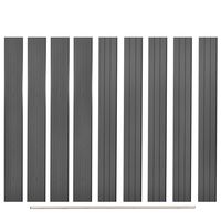 vidaXL Panneaux de clôture de remplacement 9 pcs WPC 170 cm Gris