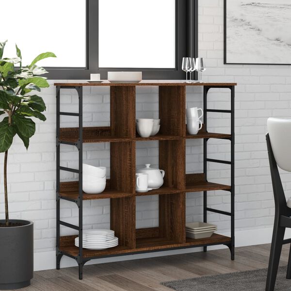 vidaXL Buffet ch&ecirc;ne marron 102x32x103,5 cm bois d'ing&eacute;nierie