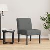 vidaXL Fauteuil sans accoudoirs gris fonc&eacute; tissu