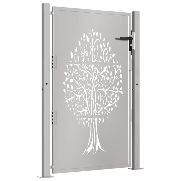 vidaXL Portail de jardin 100x150 cm en acier Corten avec motif arbre