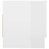 vidaXL Garde-robe blanc brillant 70x32,5x35 cm bois d'ing&eacute;nierie