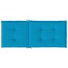 vidaXL Coussins de chaise de jardin &agrave; dossier haut lot de 4 bleu tissu