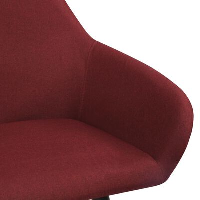 vidaXL Chaises à manger lot de 2 rouge bordeaux tissu