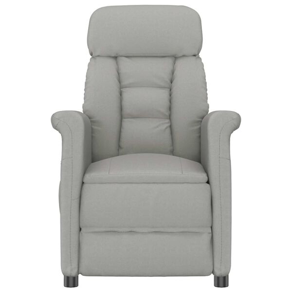 vidaXL Chaise de massage Gris clair 70.5 x 96.5 x 95 cm Polyester