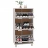 vidaXL Armoire à chaussures HAMAR Blanc 59,5x35x117 cm Bois de pin