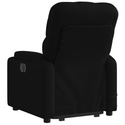 vidaXL Fauteuil inclinable de massage noir tissu