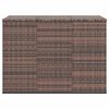 vidaXL Bo&icirc;te &agrave; coussins de jardin R&eacute;sine tress&eacute;e 145x100x103 cm Marron