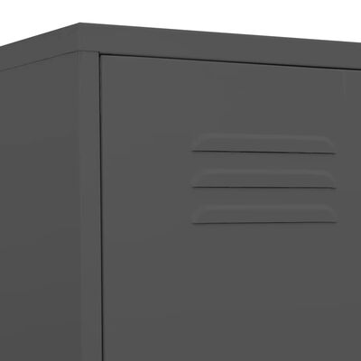 vidaXL Armoire à casiers Anthracite 35x46x180 cm Acier