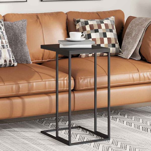 vidaXL Table d'appoint Noir 40x30x59 cm Bois d'ing&eacute;nierie