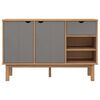 vidaXL Buffet OTTA Marron et gris 114x43x73,5 cm Bois massif pin