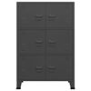 vidaXL Coffre de rangement industriel Anthracite 75x40x115 cm Métal