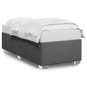 vidaXL Cadre de lit sans matelas gris foncé tissu