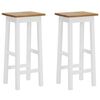vidaXL Tabourets de bar lot de 2 bois de ch&ecirc;ne solide