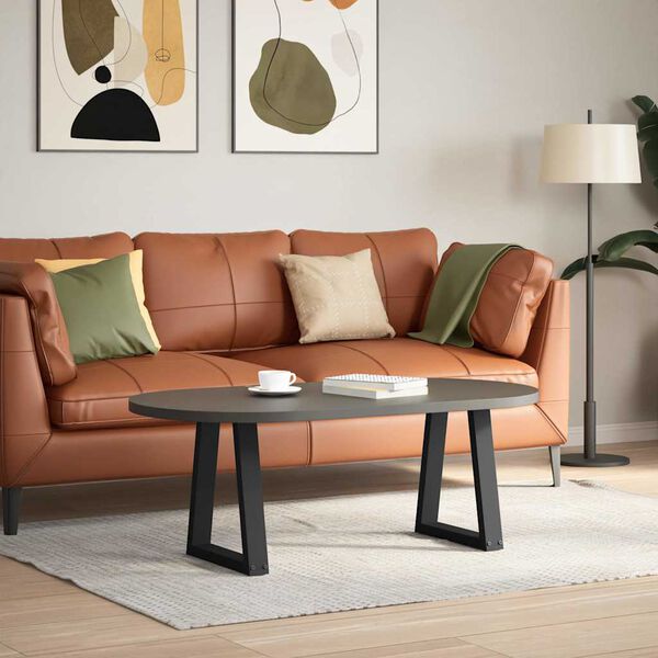 vidaXL Pieds de table basse en forme de V 2 pièces Noir 28 x (42-43,3) cm Acier