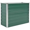 vidaXL Lit sur&eacute;lev&eacute; de jardin Acier galvanis&eacute; 100x40x77 cm Vert