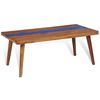 vidaXL Table basse Teck Résine 100x50x40 cm