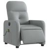 vidaXL Fauteuil inclinable de massage &eacute;lectrique gris clair tissu