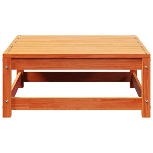 vidaXL Repose-pied de jardin cire marron 70x70x30cm bois de pin massif